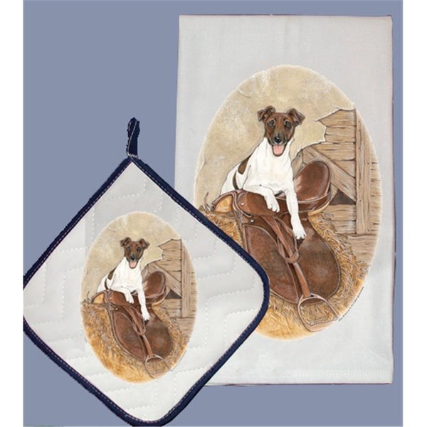 Bakebetter Dish Towel and Pot Holder Set - Fox Terrier Smooth BA2633824